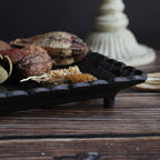 Lace Metal Tray With Glass Top