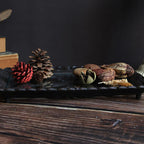 Lace Metal Tray With Glass Top