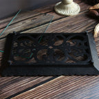 Lace Metal Tray With Glass Top