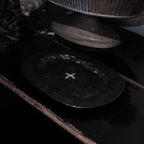 Black Silver-plated Ceramic Tray