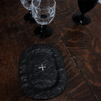 Black Silver-plated Ceramic Tray