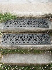 Silver Set Of 2 Non Slip Step Mats