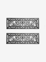 Silver Set Of 2 Non Slip Step Mats