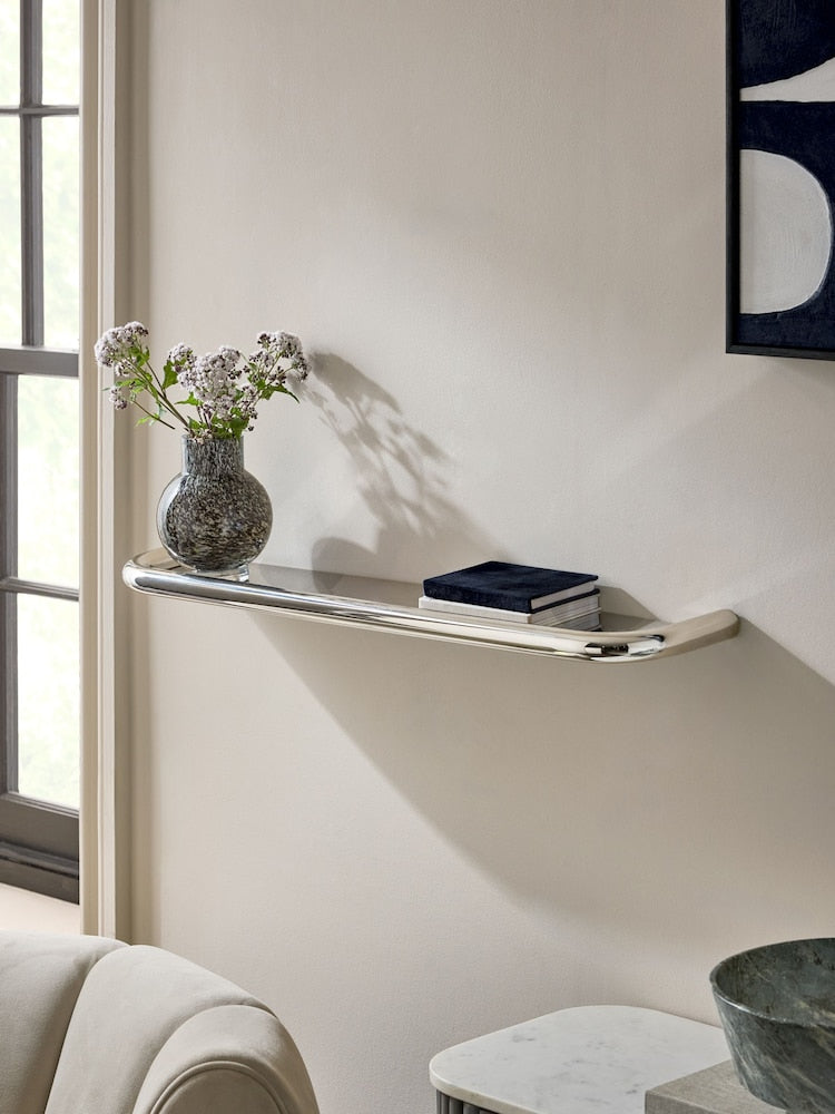 Silver Chrome Wall Shelf