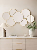Gold Round Cluster Mirror