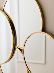 Gold Round Cluster Mirror