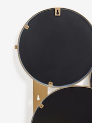 Gold Round Cluster Mirror
