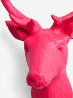 Pink Stag Head Wall Plaque