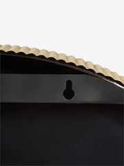Gold Rib Round Bathroom Wall Mirror