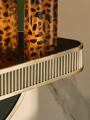 Gold Rib Shelf Bathroom Wall Mirror