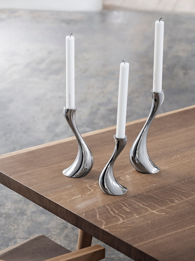 Georg Jensen Set of 3 Cobra Candle Holders