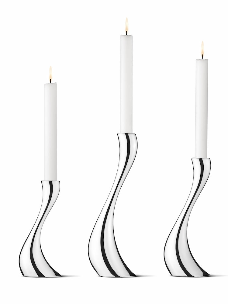 Georg Jensen Set of 3 Cobra Candle Holders