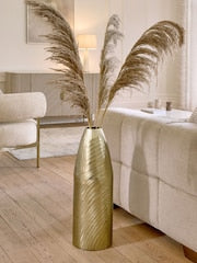 Gold Metal Textured Extra Large Floor Vase