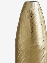Gold Metal Textured Extra Large Floor Vase