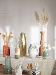 Gold Metal Textured Extra Large Floor Vase
