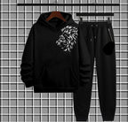 Loin PRINTED Winter Casual Printed Hoodie + Trouser Track suts