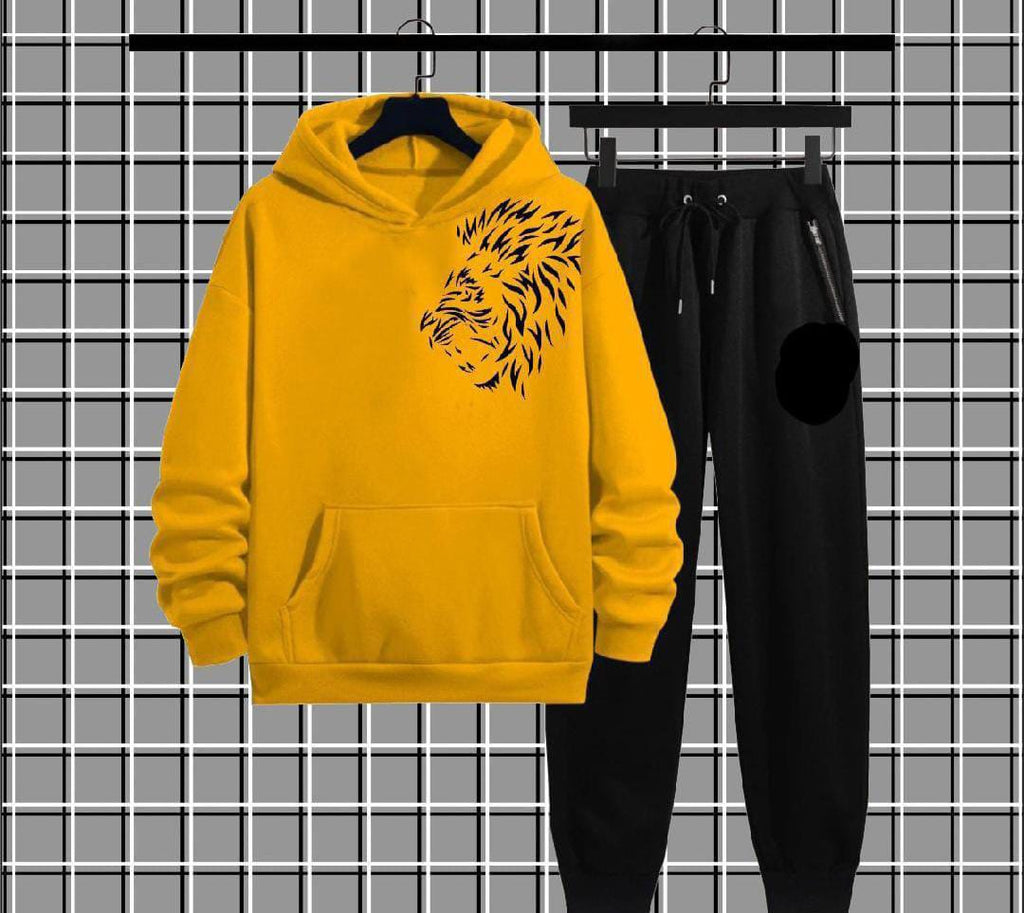 Loin PRINTED Winter Casual Printed Hoodie + Trouser Track suts