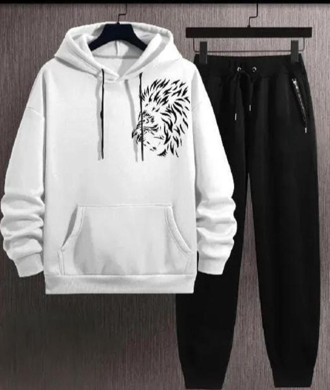 Loin PRINTED Winter Casual Printed Hoodie + Trouser Track suts